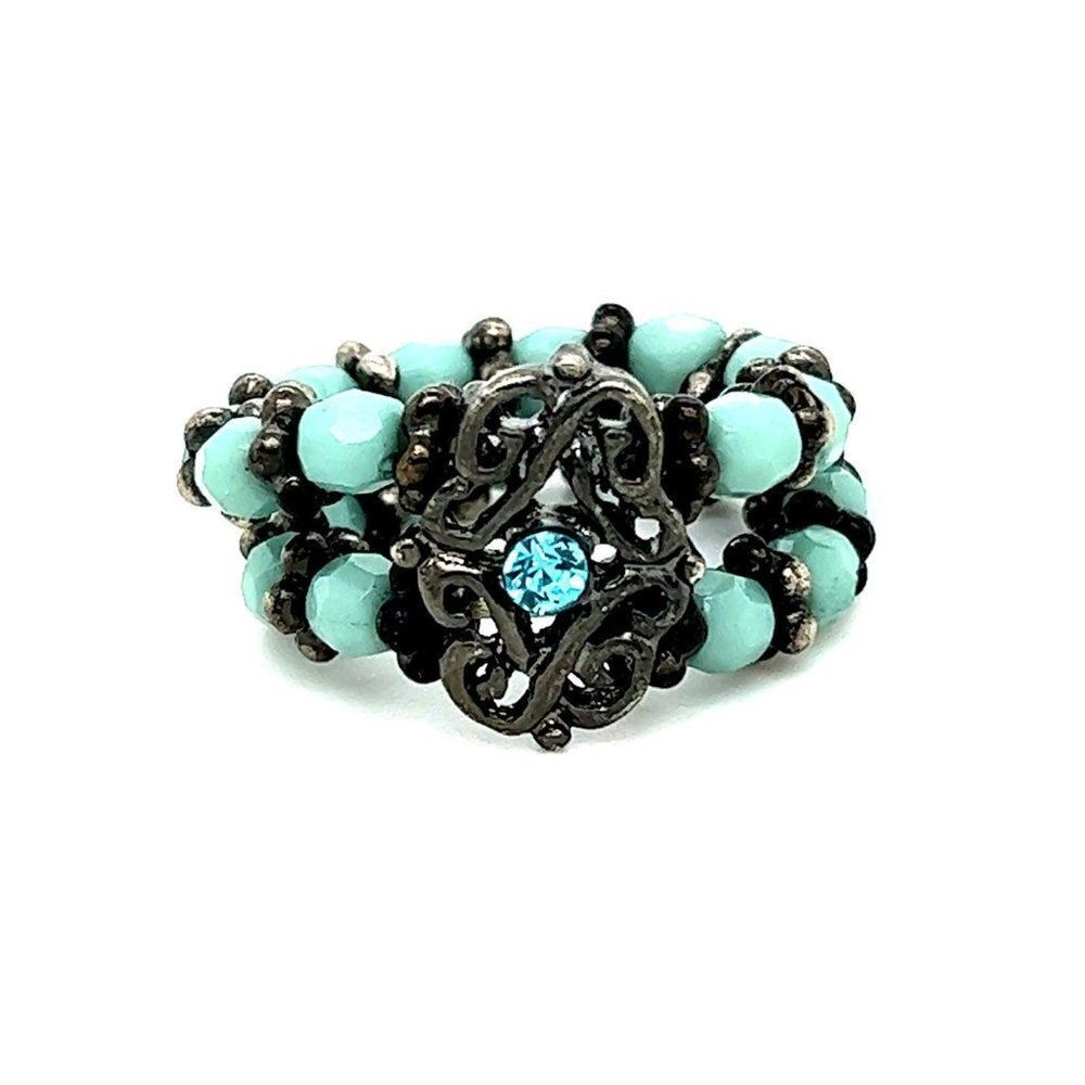 Double Strand Beaded Ring
